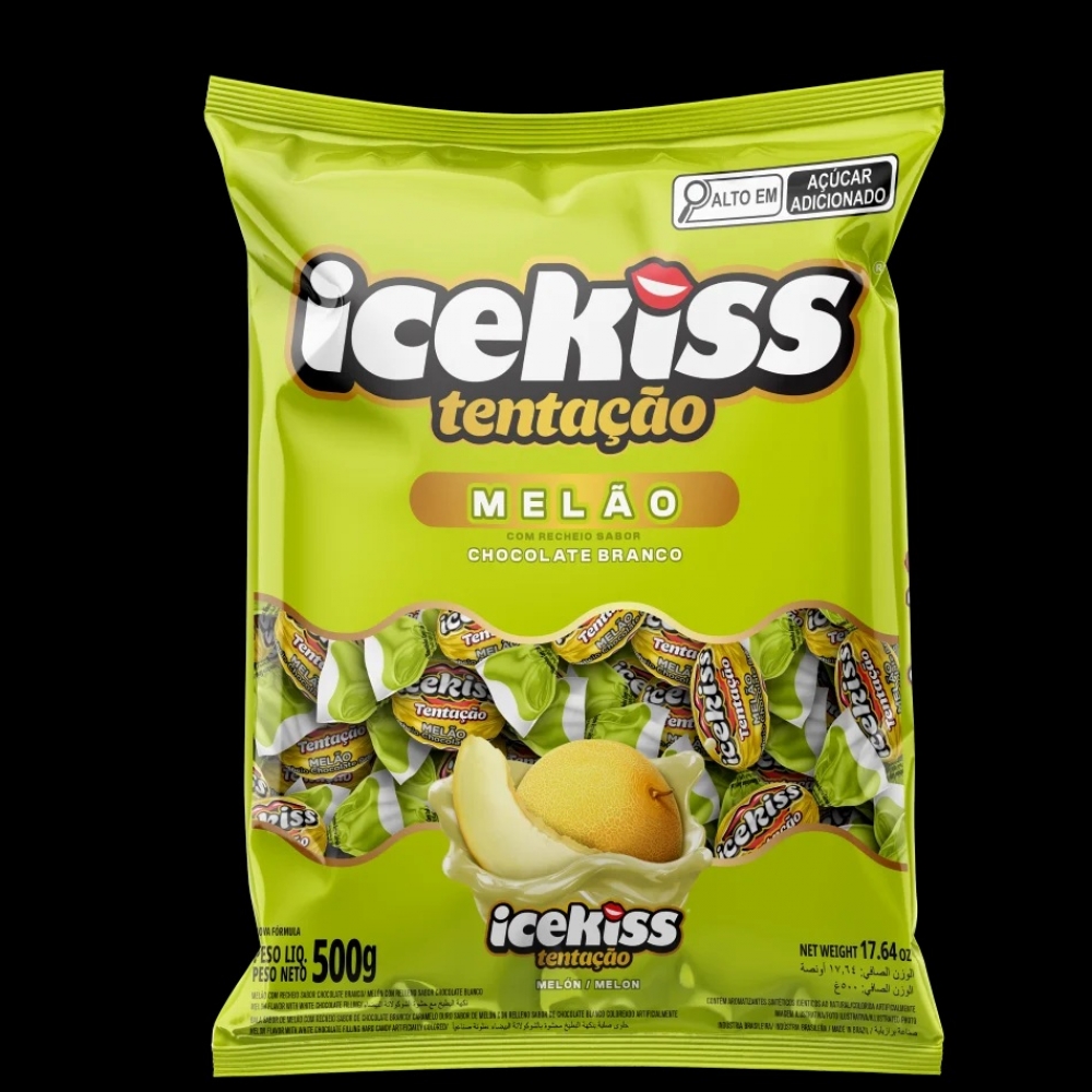 02289 - BALA DURA ICEKISS TENTACAO MELAO 500G - 02289