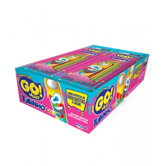01968 - BALA TUBINHO GO JELLY MINI MORANGO ACIDO 12X15G