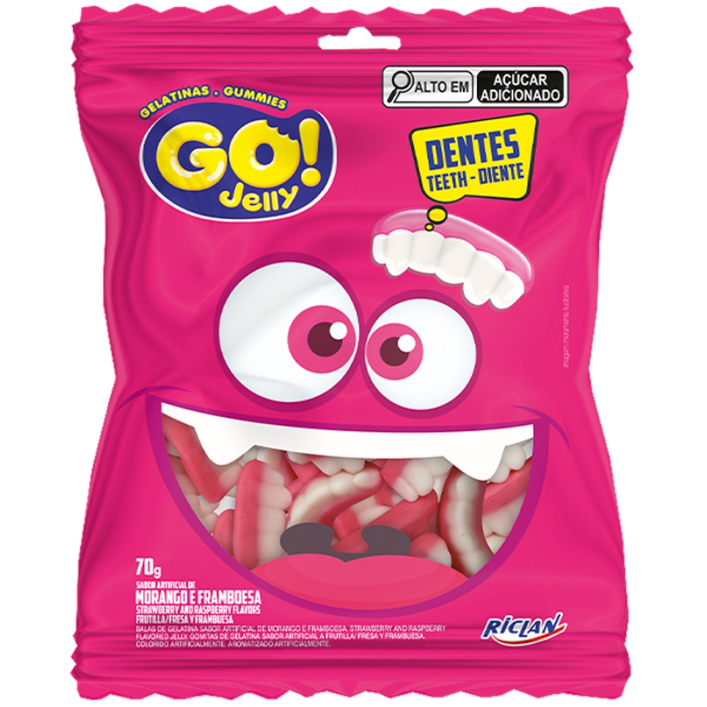 01961 - BALA GELATINA GO JELLY DENTADURA 70G - 01961