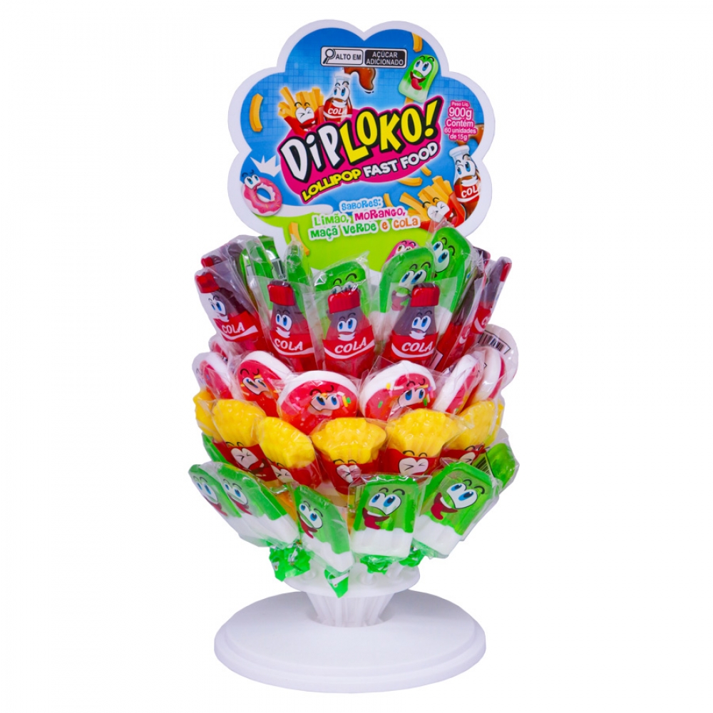 01889 - LOLLIPOP FAST FOOD SORTIDOS - 01889
