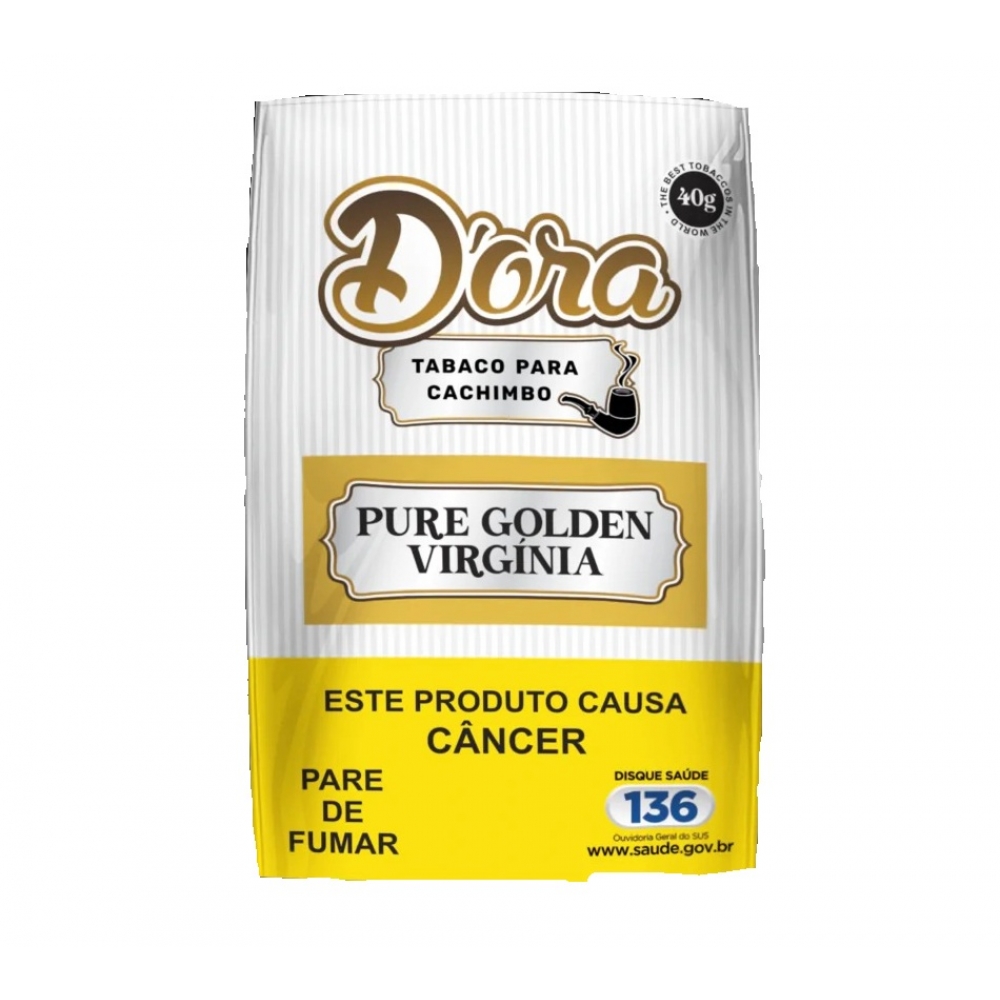 02186 - DORA TABACO CACHIMBO PURE GOLDEN VIRGINIA 40G - 02186