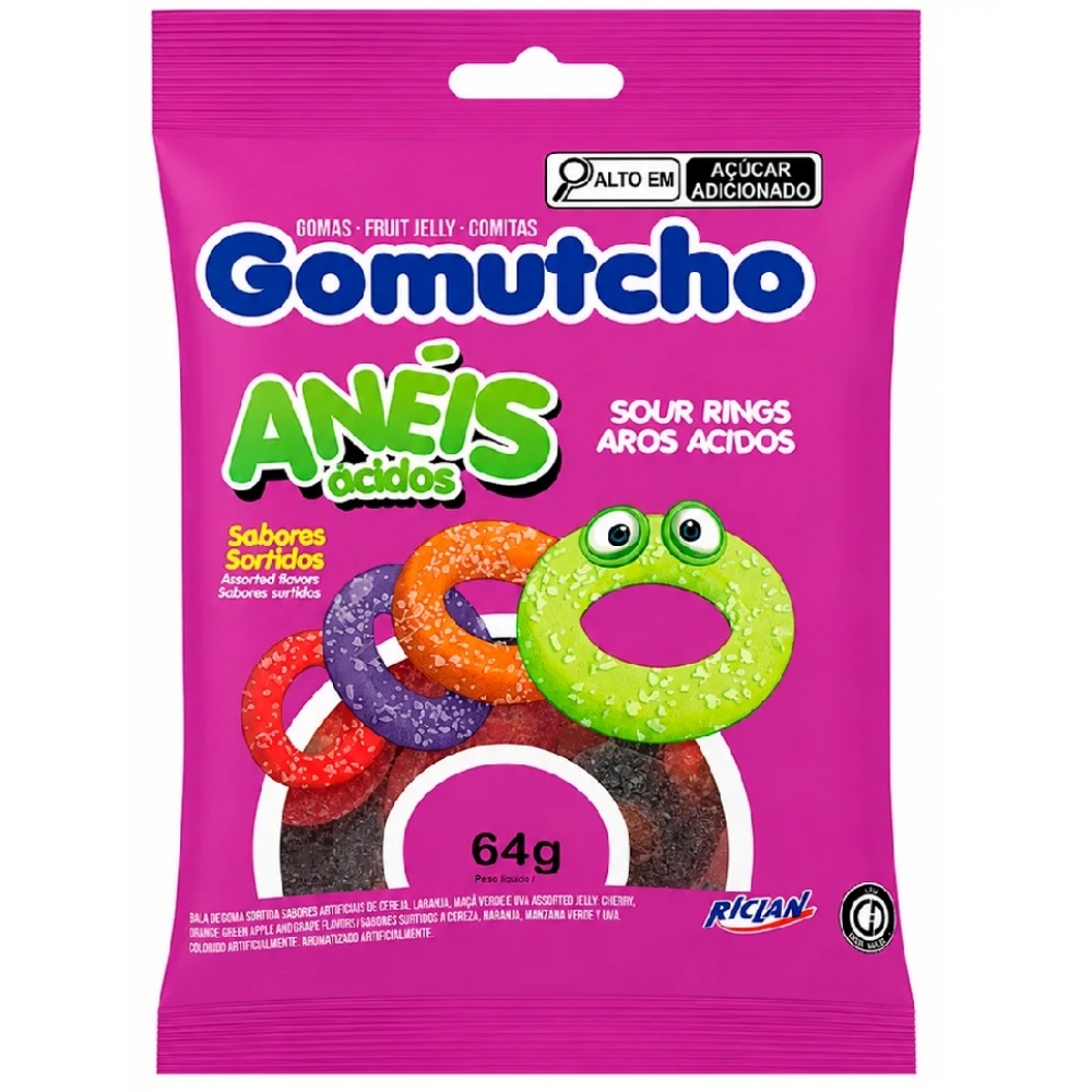 02355 - BALA GOMA GOMUTCHO ANEIS SORT ACI 64G - 02355