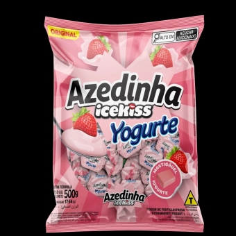 02293 - BALA MASTIGAVEL AZEDINHA IOGURTE DE MORANGO 500G
