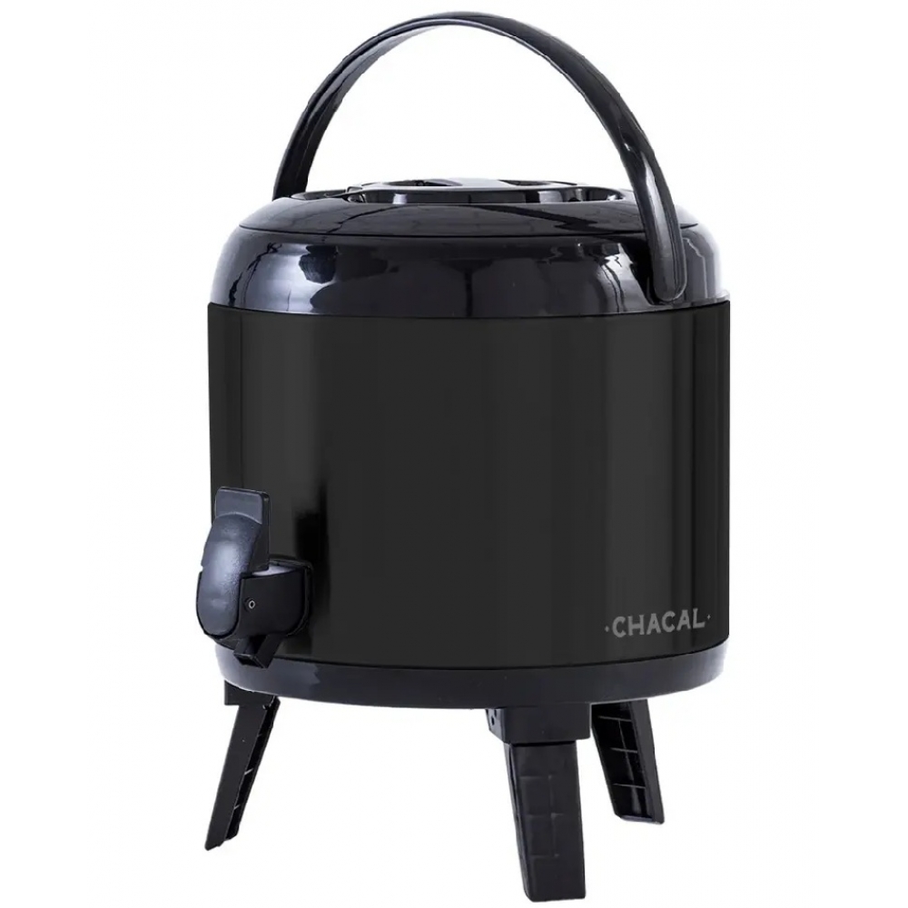 02251 - GARRAFA TERMICA CHACAL BOTIJA INOX PRETA 5.5 L - 02251