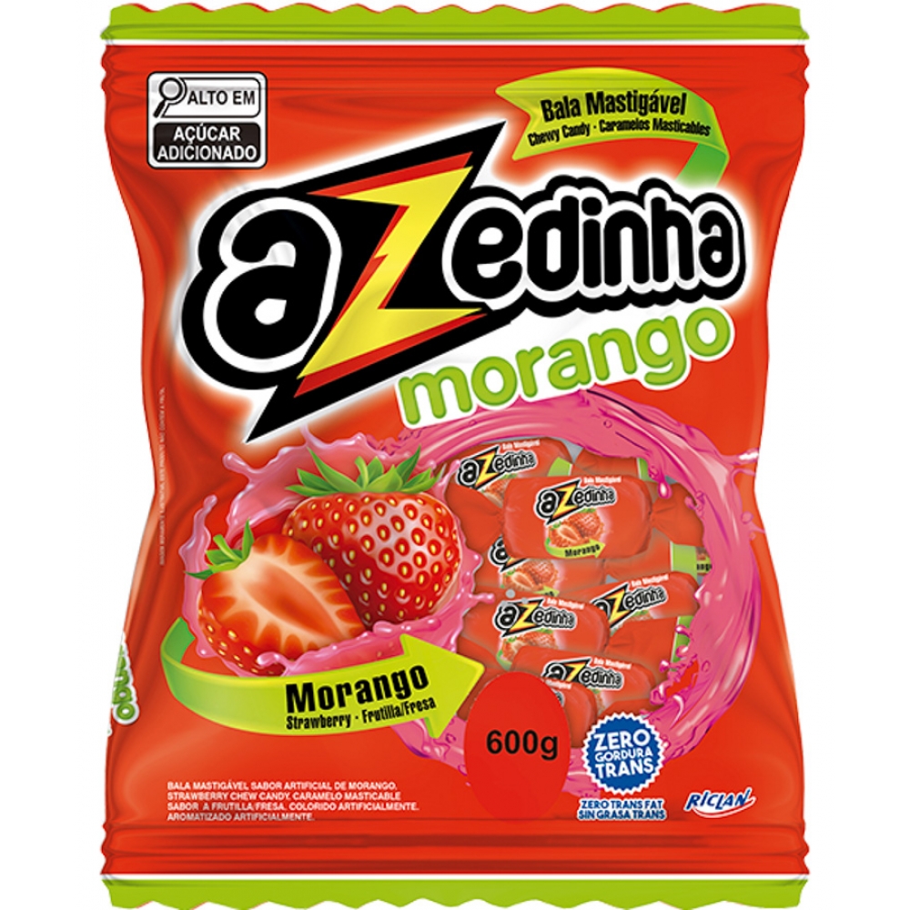 01948 - BALA MASTIGAVEL AZEDINHA MORANGO 500G - 01948