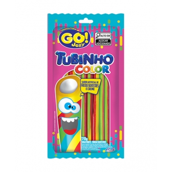 01966 - BALA TUBINHO GO JELLY COLOR FRUTAS 70G