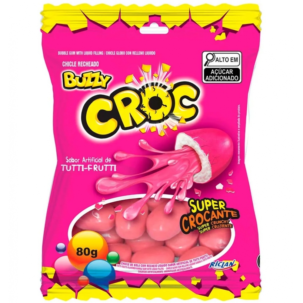 02165 - CHICLE BUZZY CROC TUTTI FRUTTI 15UN - 02165