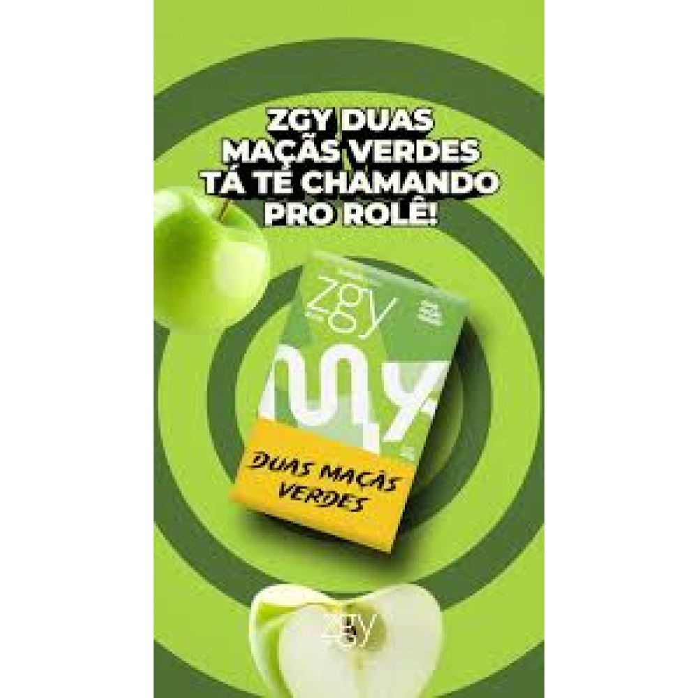 02018 - ZGY BRASIL DUAS MACAS VERDES ESSENCIA P/ NARGUILE - 02018