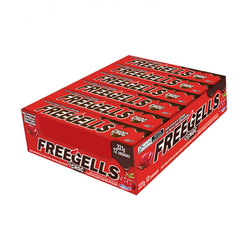 01936 - DROPS FREEGELLS PLAY CEREJA RECH. CHOCOLATE 12UN - 01936