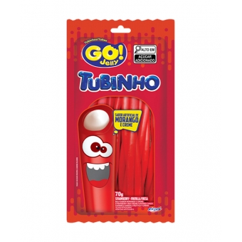 01963 - BALA TUBINHO GO JELLY MORANGO 70G