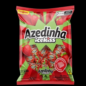 02295 - BALA MASTIGAVEL AZEDINHA MORANGO 500G