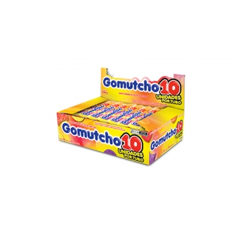 01915 - BALA GOMA GOMUTCHO10 TUBO SORTIDO 30UN