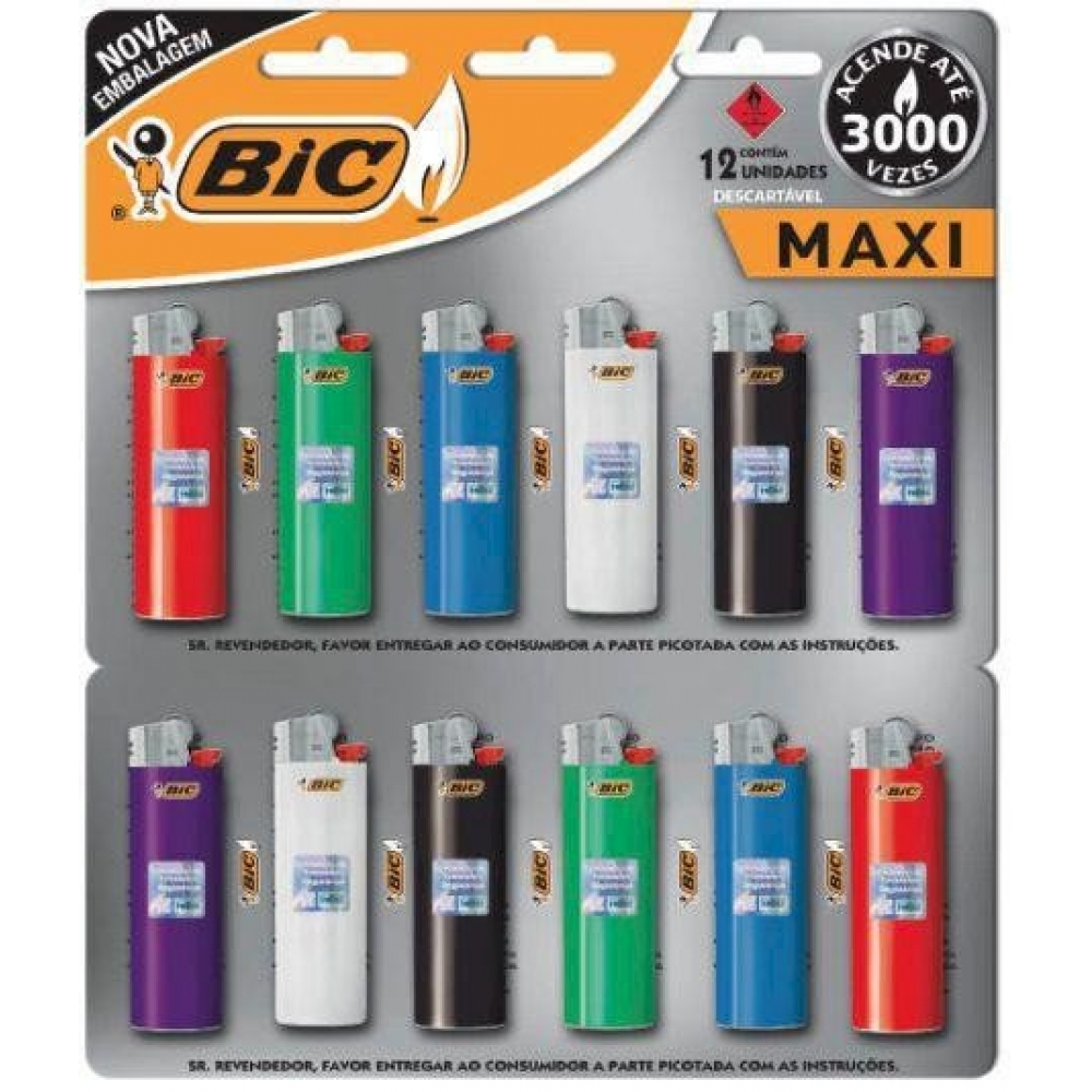 00155 - ISQUEIRO BIC MAXI CARTELA - 00155
