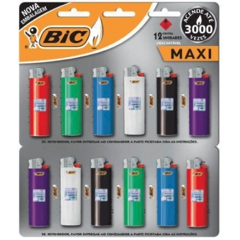 00155 - ISQUEIRO BIC MAXI CARTELA