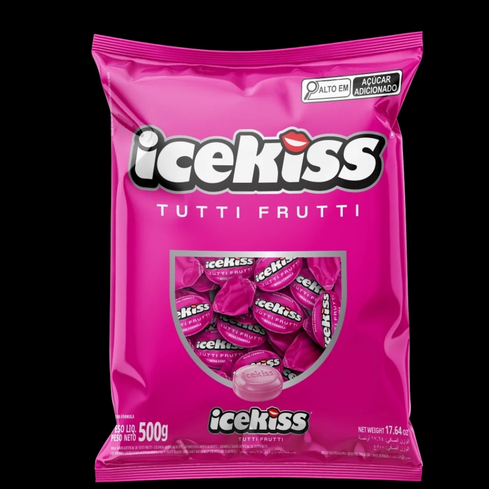 02291 - BALA DURA ICEKISS TUTTI FRUTTI 500G - 02291