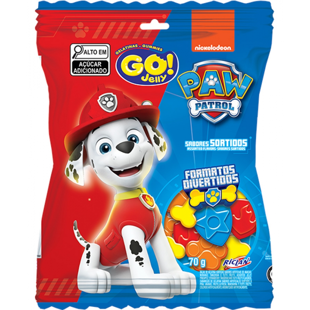 01960 - BALA GELATINA GO JELLY PATRULHA CANINA SORT. 70G - 01960