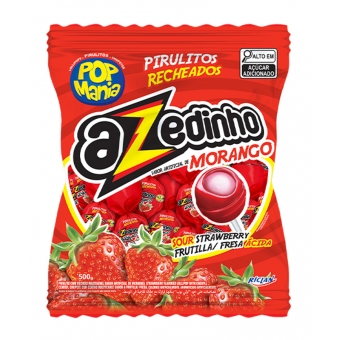 01937 - PIRULITO POP MANIA AZEDINHO MORANGO 9GX500G
