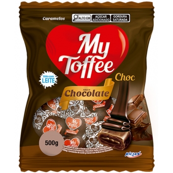 01930 - BALA MY TOFFEE CHOCOLATE C/ RECHEIO CHOCOLATE 500G
