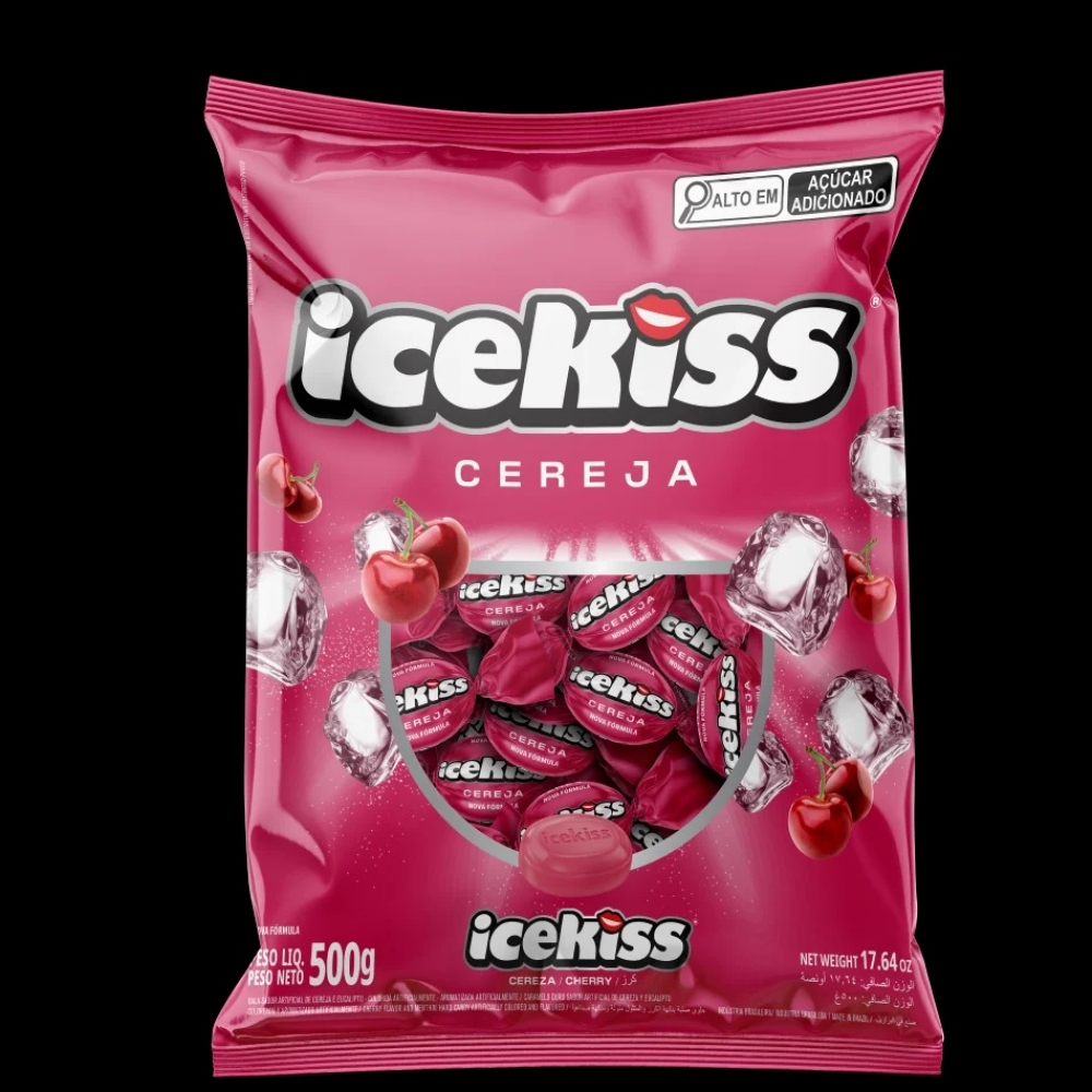 02282 - BALA DURA ICEKISS CEREJA 500G - 02282
