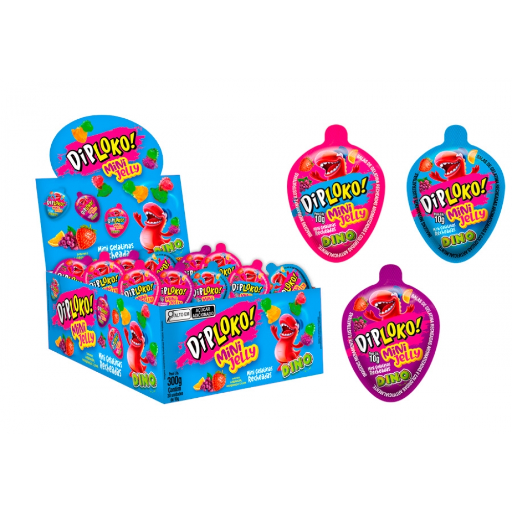 01829 - DIPLOKO MINI JELLY DINO BAG 15X20G - 01829