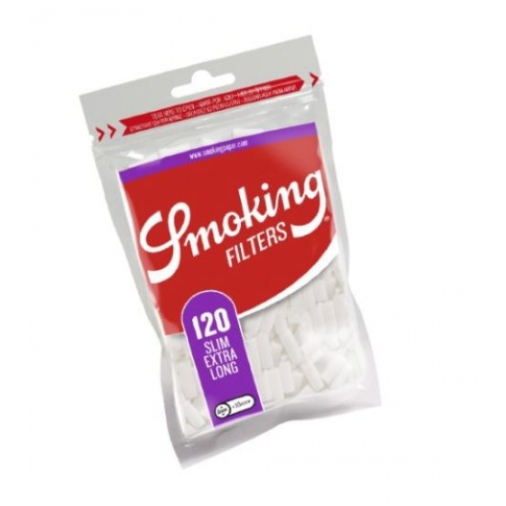 02033 - SMOKING FILTRO ACETATO EXTRA LONG 6X30 C/120UN - 02033
