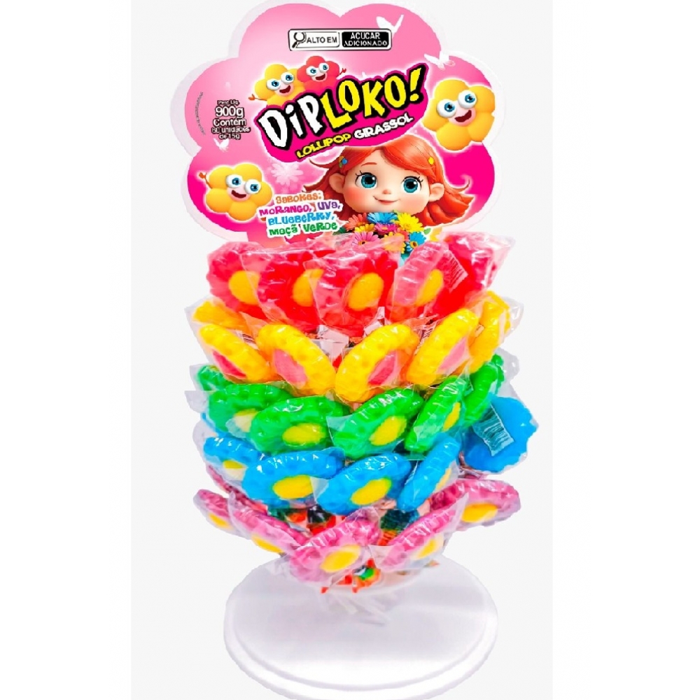 02429 - LOLLIPOP GIRASSOL SORTIDOS 60X15G - 02429