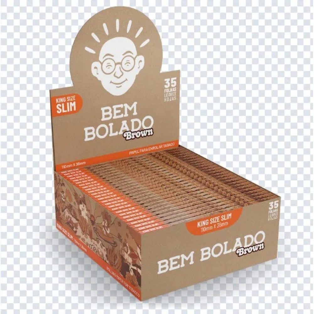 02243 - BEM BOLADO SEDA BROWN KS SLIM 35 FOLHAS - 02243