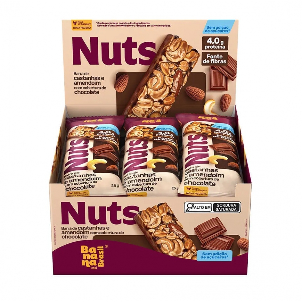 02447 - BARRA DE CASTANHAS NUTS CHOCOLATE - 02447