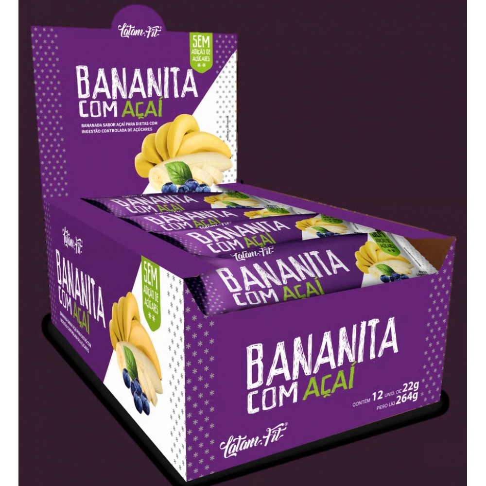 02418 - LATAM FIT BANANITA ZERO ACUCAR COM ACAI 12X22 - 02418