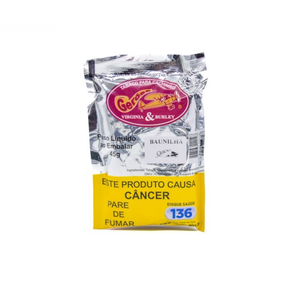 10075 - GEROSS BAUNILHA 45G TABACO CACHIMBO - 10075