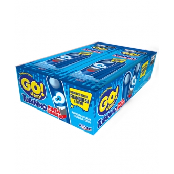 01967 - BALA TUBINHO GO JELLY MINI FRAMBOESA PINTA LINGUA 