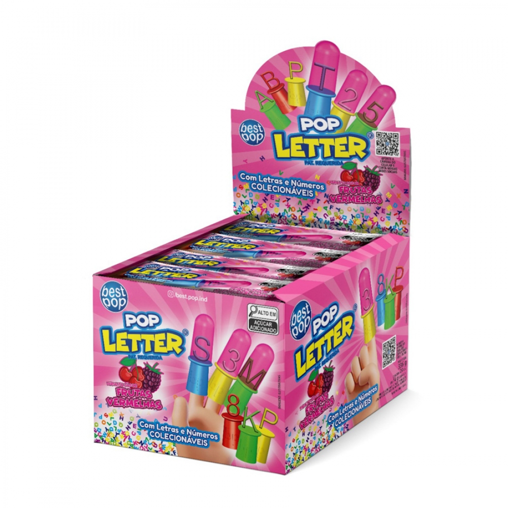 01762 - POP LETTER FRUTAS VERMELHAS 24X14G - 01762
