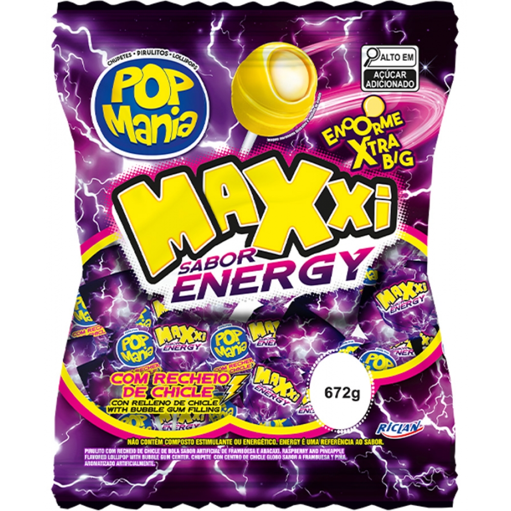 01910 - PIRULITO POP MANIA MAXXI ENERGY 28G - 01910