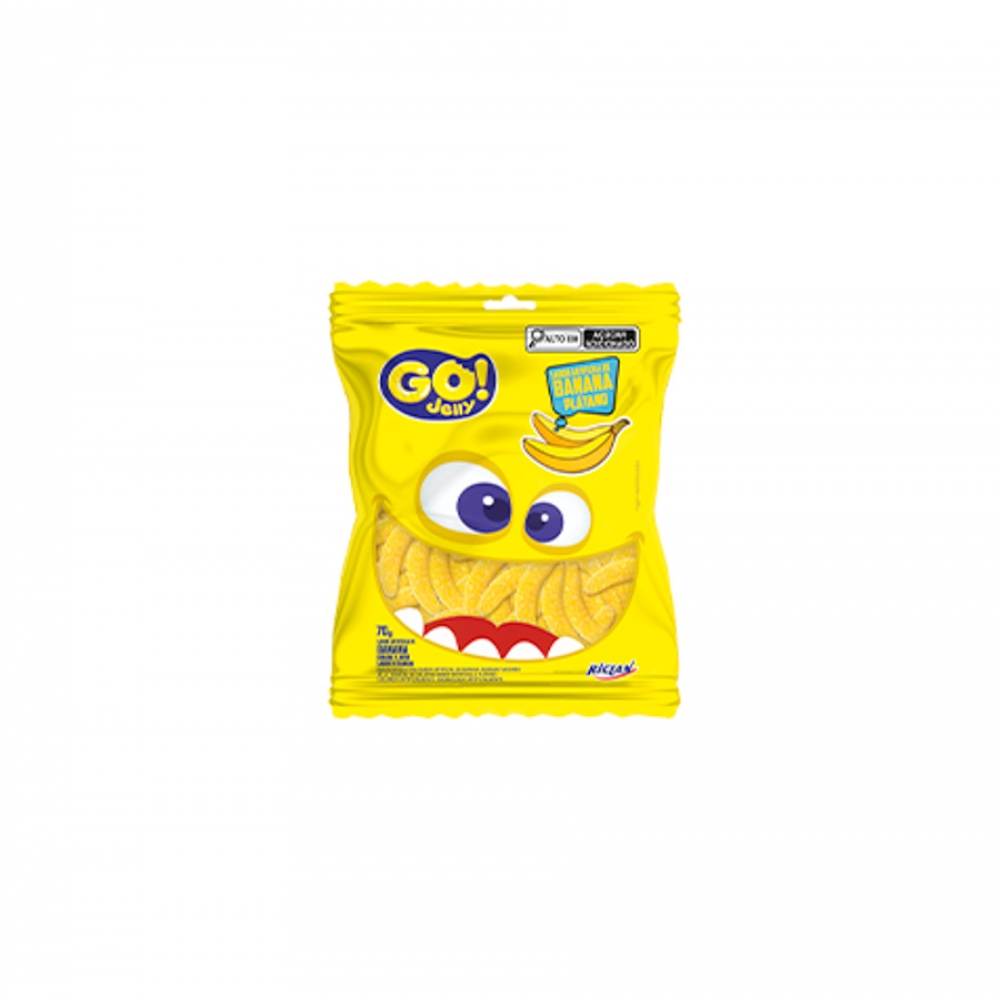 01928 - BALA GELATINA GO JELLY BANANA 70G - 01928