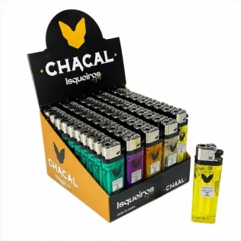 02271 - ISQUEIRO CHACAL TRANSPARENTE C/ 50 UN
