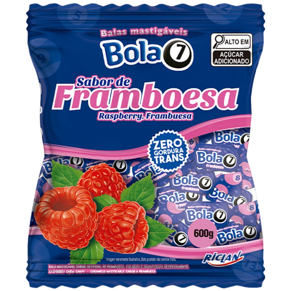 01952 - BALA MASTIGAVEL BOLA7 FRAMBOESA 500G - 01952