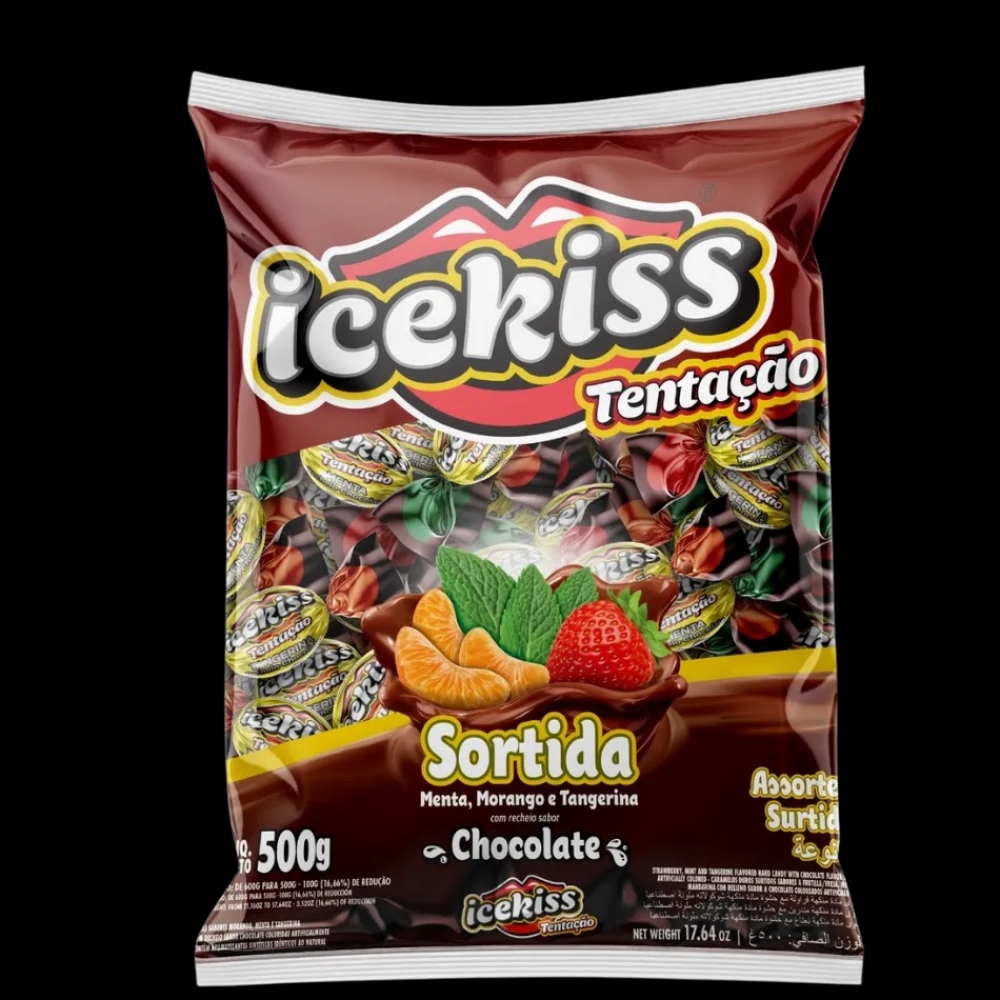 02290 - BALA DURA ICEKISS TENTACAO SORTIDA 500G - 02290
