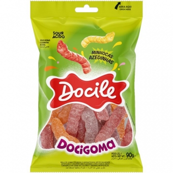 02326 - BALA DE GOMA MINHOCAS AZEDINHAS  90G